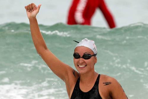 A maratonista aquática Poliana Okimoto é uma das frequentadoras do CT Time Brasil  / Foto: Agif